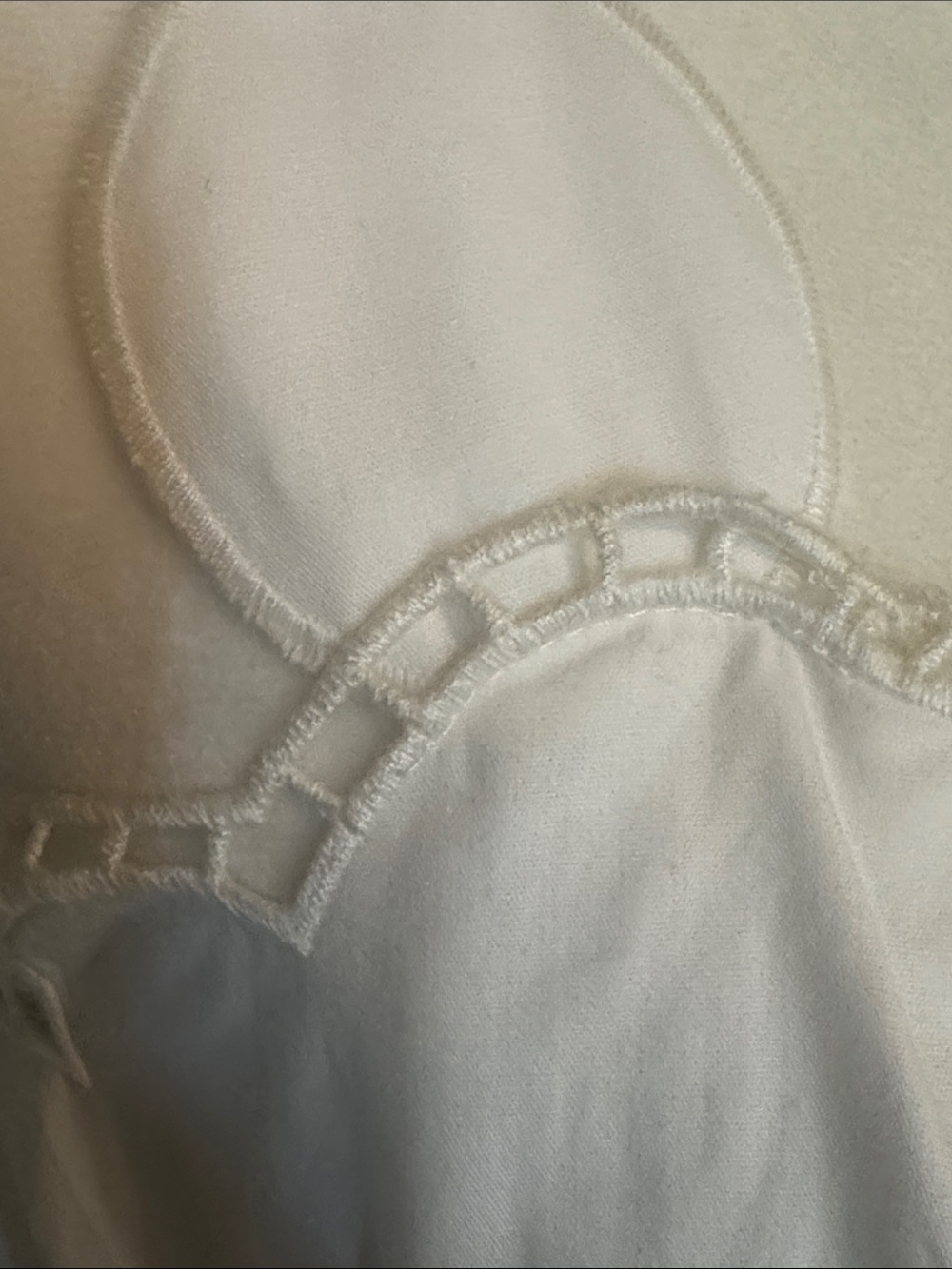 NWOT Moon River 100%Cotton White Maxi Dress w Blue Floral Embroidery SZ M - Picture 9 of 15